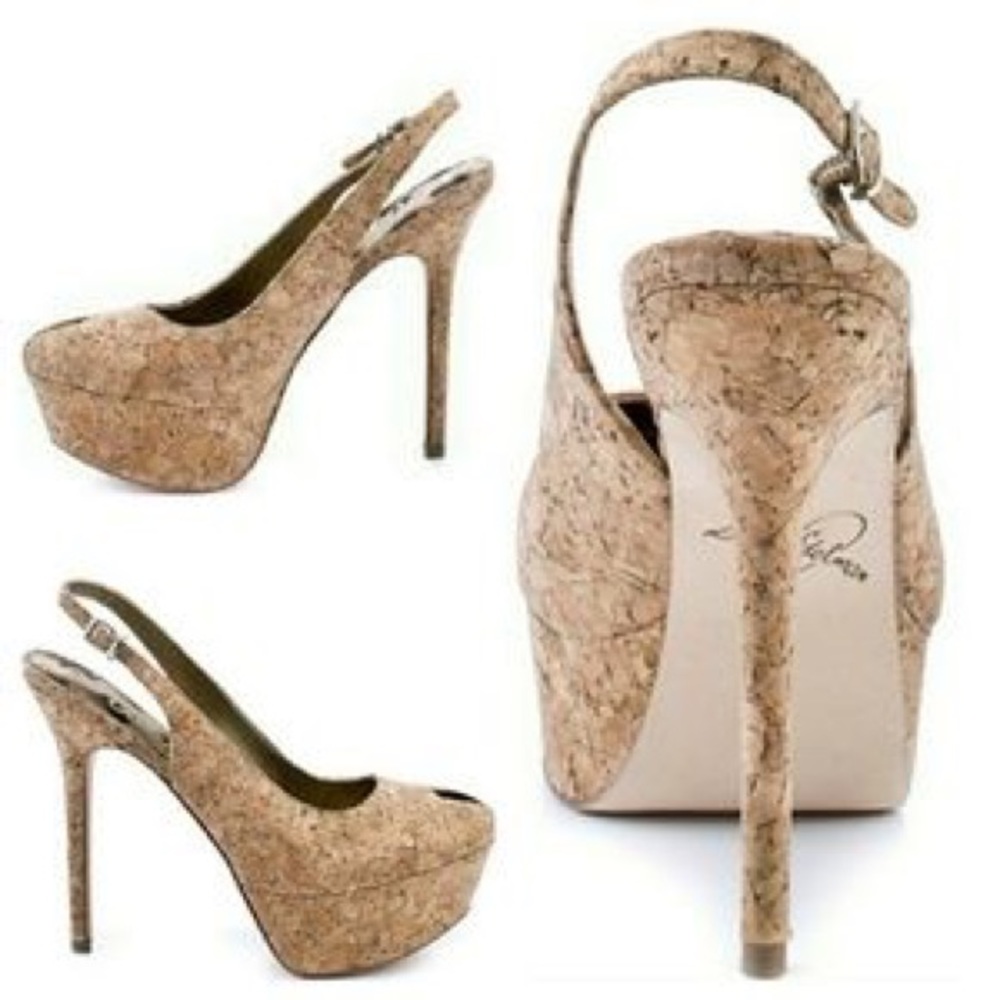 New Sam Edelman Novato Cork Platform Heel Pump - Picture 2 of 7